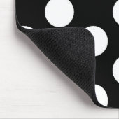 Black White Polka Dot - Mousepad Muismat (Hoek)