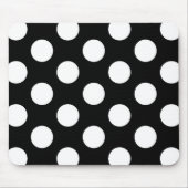 Black White Polka Dot - Mousepad Muismat (Voorkant)
