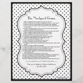 Black White Polka Dot Pas getrouwd Vrijgezellenfee