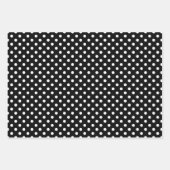 Black White Polka Dot Pattern Inpakpapier Vel (Voorkant)