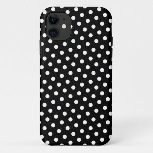 Black & White Polka Dot Pattern iPhone 5 Hoesje