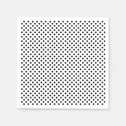 Black White Polka Dot Pattern Servet (Voorkant)