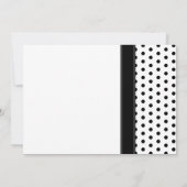 Black White Polka Dot Red Daisy Wedding Kaart (Achterkant)