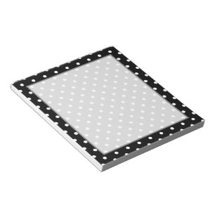 Black White Polka Dot Spot Pattern Notitieblok