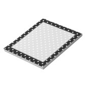 Black White Polka Dot Spot Pattern Notitieblok (Linkerzijde)