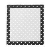Black White Polka Dot Spot Pattern Notitieblok (Voorkant)