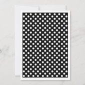 Black White Polka Dot Wedding Invitation Kaart (Achterkant)