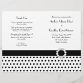 Black White Polka Dot Wedding Program (Voorkant)