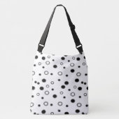 Black White Polka Dots Crossbody Tas (Voorkant)