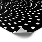 Black White Polka Dots Curtain Design Poster (Hoek)