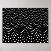 Black White Polka Dots Curtain Design Poster (Voorkant)