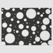 Black White Polka Dots Funky Pattern Decoupage Tissuepapier (Voorkant)