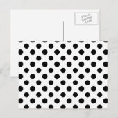 Black White Polka Dots Pattern Briefkaart (Voorkant / Achterkant)