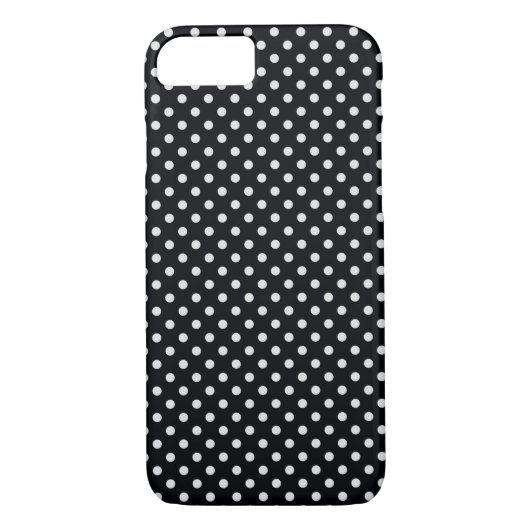 Black White Polka Dots Pattern Case-Mate iPhone Case (Achterkant)