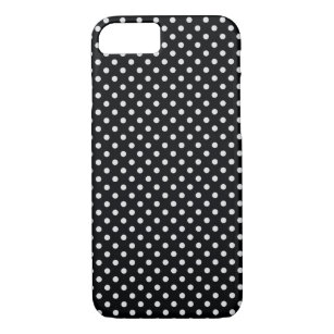 Black White Polka Dots Pattern iPhone 8/7 Hoesje