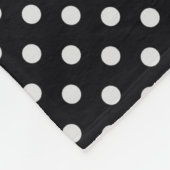Black White Polka Dots Pattern Fleece Deken (Hoek)