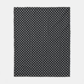 Black White Polka Dots Pattern Fleece Deken (Voorkant)