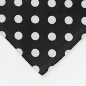 Black White Polka Dots Pattern Fleece Deken (Hoek)