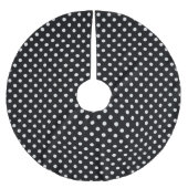 Black White Polka Dots Pattern Kerstboom Rok (Voorkant)