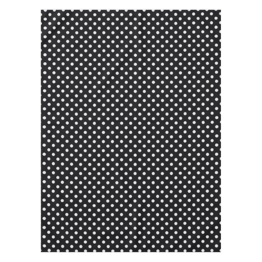 Black White Polka Dots Pattern Tafelkleed (Voorkant)