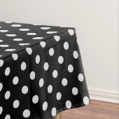 Black White Polka Dots Pattern Tafelkleed (Voorbeeld)