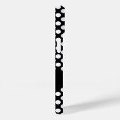 Black White Polka Dots Persoonlijke naam Case-Mate iPhone Case (Achterkant / Rechts)