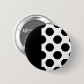 Black & White Polka dots Ronde Button 5,7 Cm (Voorkant /achterkant)