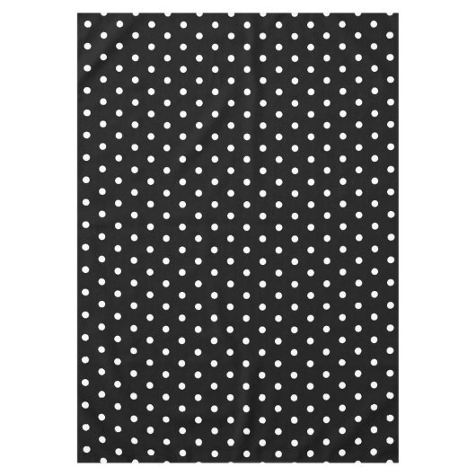 Black White Polka Dots Tafelkleed (Voorkant)