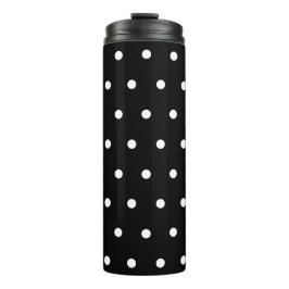 Black White Polka Dots Thermosbeker