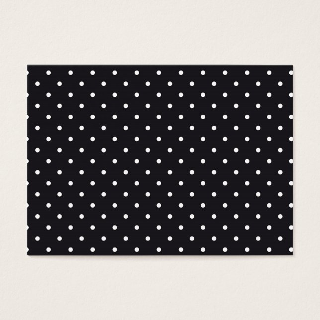 Black White Polka Dots Visitekaartje (Voorkant)