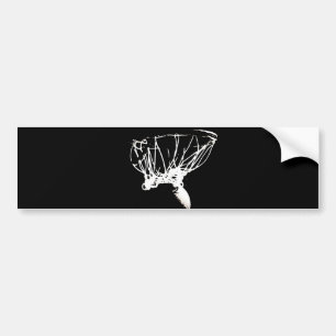 Black White Pop Art Basketball Bumpersticker
