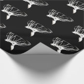 Black White Pop Art Basketball Cadeaupapier (Hoek)