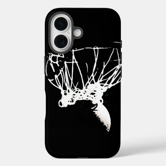 Black White Pop Art Basketball Case-Mate iPhone Case (Achterkant)