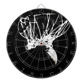 Black White Pop Art Basketball Dartbord (Voorkant)