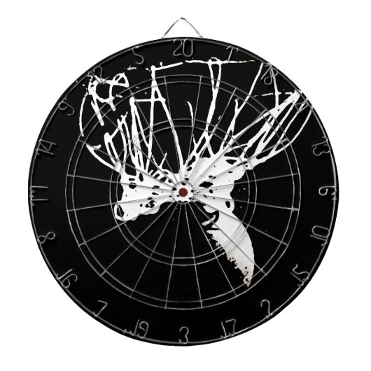 Black White Pop Art Basketball Dartbord (Voorkant)