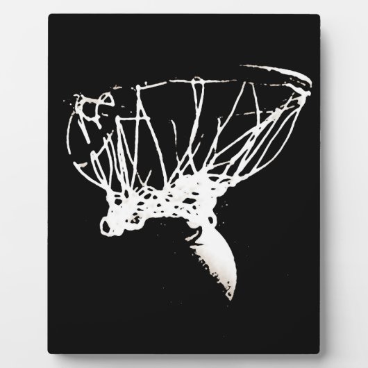 Black White Pop Art Basketball Fotoplaat (Voorkant)