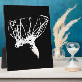 Black White Pop Art Basketball Fotoplaat (Zijkant)