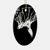 Black White Pop Art Basketball Keramisch Ornament (Rechts)