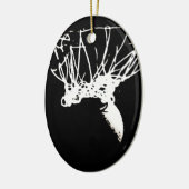 Black White Pop Art Basketball Keramisch Ornament (Links)