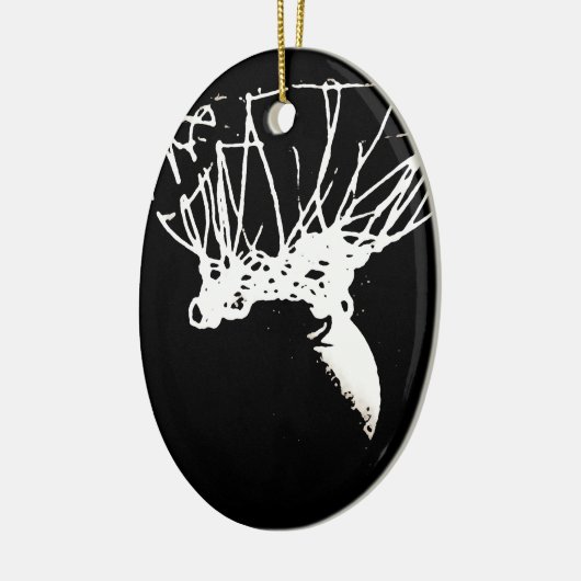 Black White Pop Art Basketball Keramisch Ornament (Links)