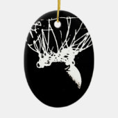 Black White Pop Art Basketball Keramisch Ornament (Voorkant)
