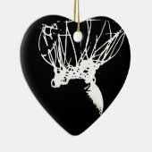 Black White Pop Art Basketball Keramisch Ornament (Rechts)