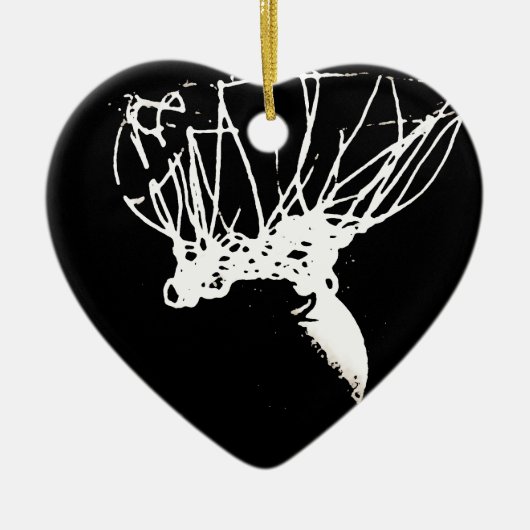 Black White Pop Art Basketball Keramisch Ornament (Voorkant)
