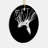 Black White Pop Art Basketball Keramisch Ornament (Rechts)