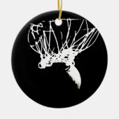 Black White Pop Art Basketball Keramisch Ornament (Voorkant)