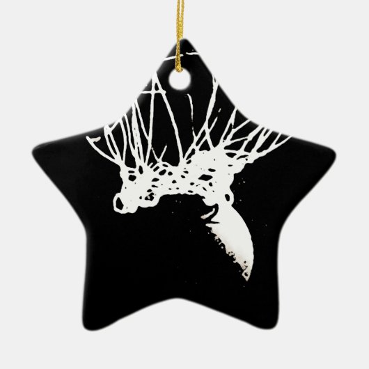 Black White Pop Art Basketball Keramisch Ornament (Voorkant)