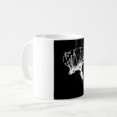 Black White Pop Art Basketball Koffiemok (Voorkant links)