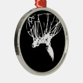 Black White Pop Art Basketball Metalen Ornament (Rechts)