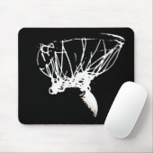 Black White Pop Art Basketball Muismat (Met muis)