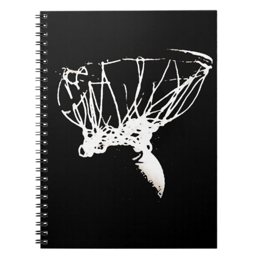 Black White Pop Art Basketball Notitieboek (Voorkant)